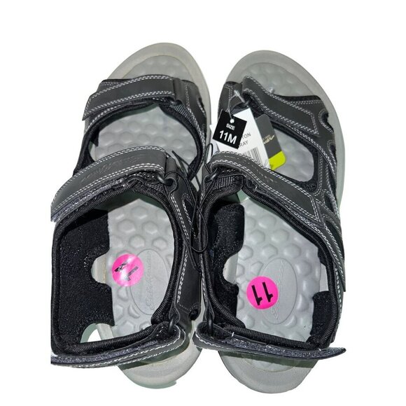 NEW! Eddie Bauer Grafton Hiking Sandal Adjustable Grey Black Men's Size 11 - Picture 6 of 9